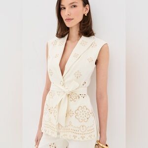 NWOT Veronica Beard Townes Eyelet Vest